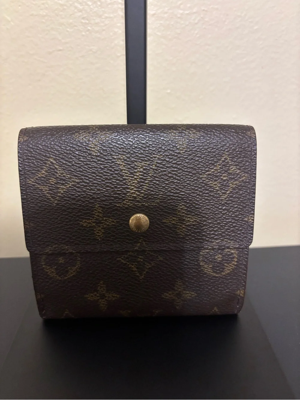 Louis Vuitton Monogram Compact Trifold Wallet in Brown and Tan